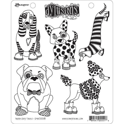Dyan Reaveley's Dylusions Cling Stamps 8.5"X7" - Puppy Dog Tales DYR55518