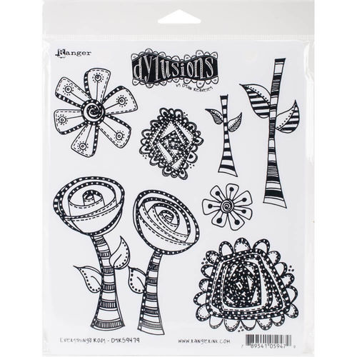 Dyan Reaveley's Dylusions Cling Stamps 8.5"X7" - Everything's Rosy DYR59479