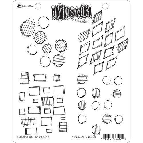 Dyan Reaveley's Dylusions Cling Rubber Stamps - Four by Four DYR62295