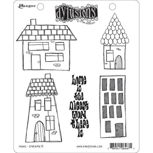 Dyan Reaveley's Dylusions Cling Stamps 8.5"X7" - HOME DYR64671