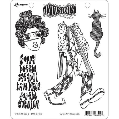 Dyan Reaveley's Dylusions Cling Stamps 8.5"X7" - The Cat And I