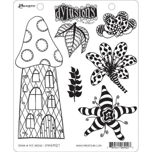 Dyan Reaveley's Dylusions Cling Stamps 8.5"X7" - Down In The Woods DYR69027
