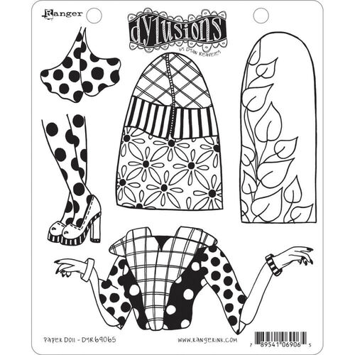 Dyan Reaveley's Dylusions Cling Stamps 8.5"X7" - Paper Doll DYR69065