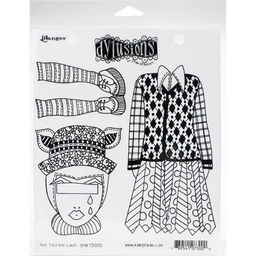Dyan Reaveley's Dylusions Cling Stamp Collections 8.5"X7" - The Ties The Limit! DYR73000