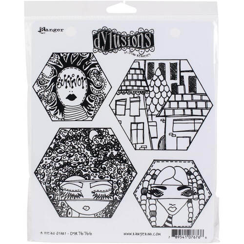 Dyan Reaveley's Dylusions Cling Stamp Collections 8.5"X7" - A Head Start DYR76766
