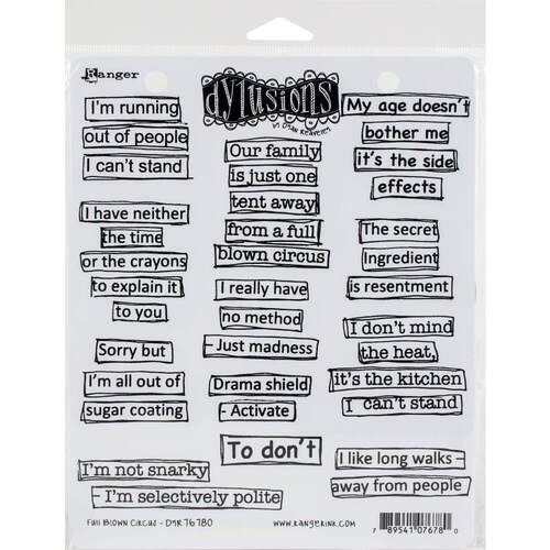 Dyan Reaveley's Dylusions Cling Stamp Collections 8.5"X7" - Full Blown Circus DYR76780