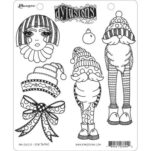 Dyan Reaveley's Dylusions Cling Stamp Collections 8.5"X7" - Any Old Elf