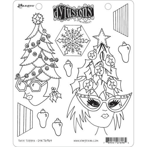 Dyan Reaveley's Dylusions Cling Stamp 8.5"X7" - Tree Topper DYR76964