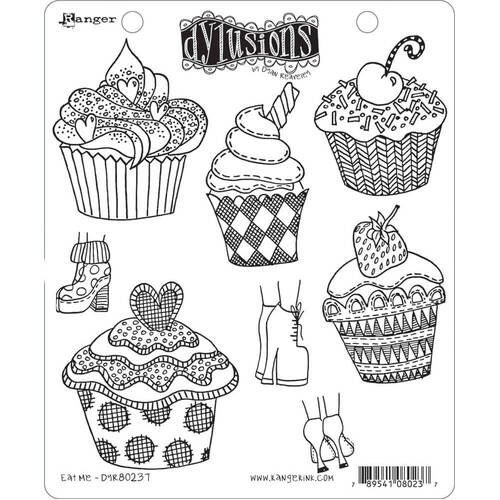 Dyan Reaveley's Dylusions Cling Stamp - Eat Me DYR80237