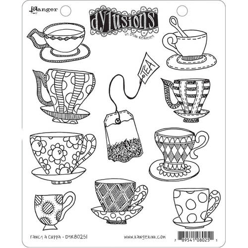 Dyan Reaveley's Dylusions Cling Stamp - Fancy a Cuppa DYR80251