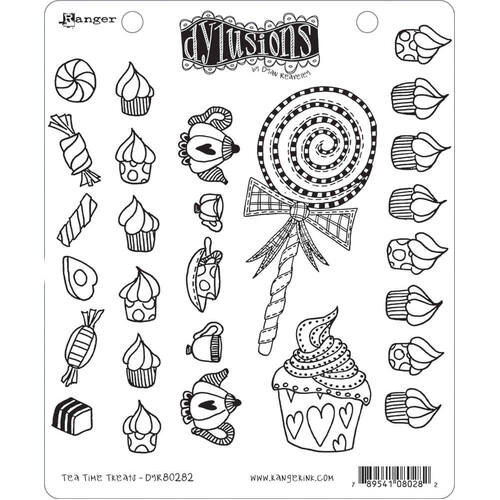 Dyan Reaveley's Dylusions Cling Stamp - Tea Time Treats DYR80282