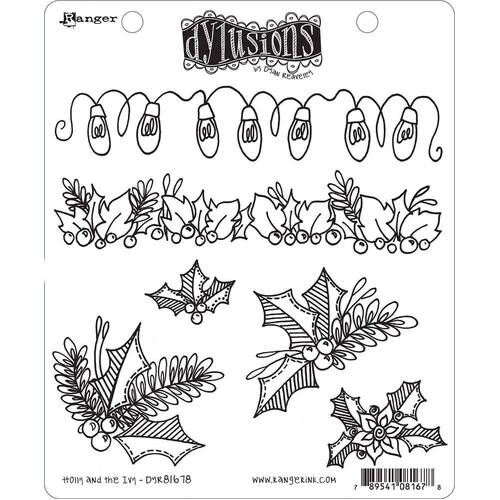 Dyan Reaveley's Dylusions Cling Stamp - Holly and the Ivy DYR81678