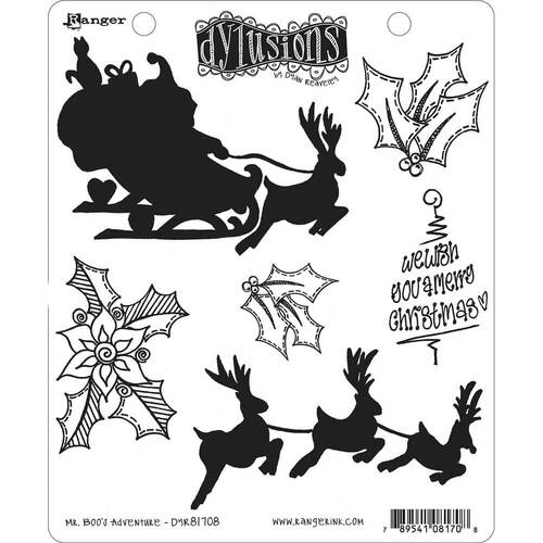 Dyan Reaveley's Dylusions Cling Stamp - Mr. Boo's Adventure DYR81708