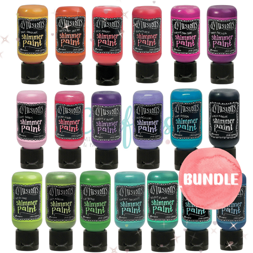 Dylusions Shimmer Paint 1oz Flip Cap 20-Colour Bundle