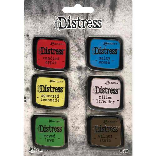 Tim Holtz Distress Enamel Collector Pin Set 6/Pkg - Set 5