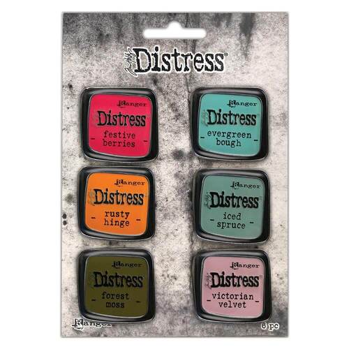Tim Holtz Distress Enamel Collector Pin Set 6/Pkg - Set 9