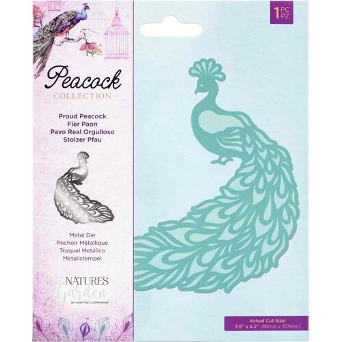 Crafter's Companion Nature's Garden Peacock Metal Die - Proud Peacock EAMDPP