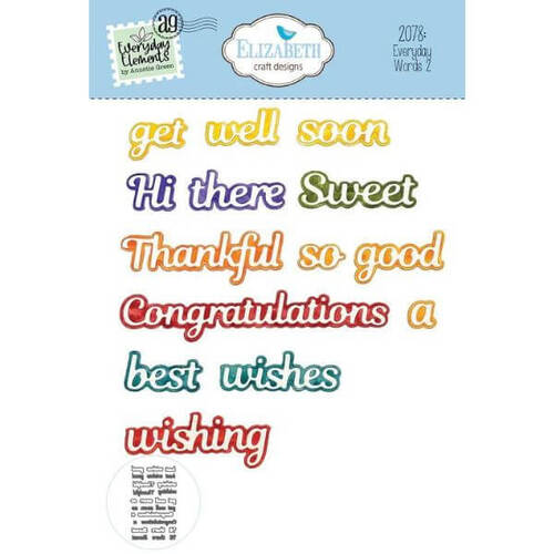 Elizabeth Craft Designs Dies - Everyday Words 2 EC2078
