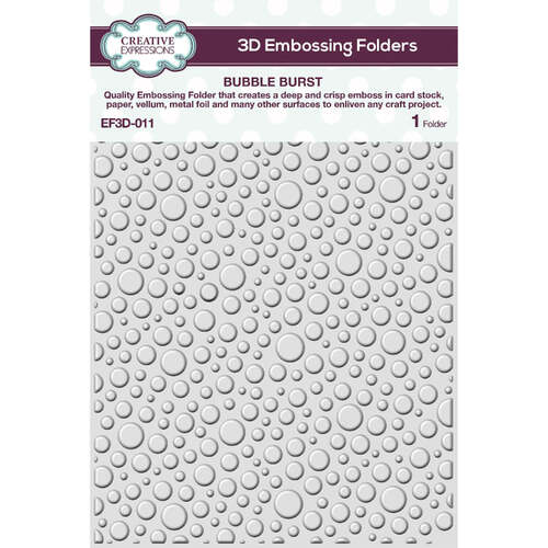 Creative Expressions 3D Embossing Folder 5.8"x7.5" - Bubble Burst