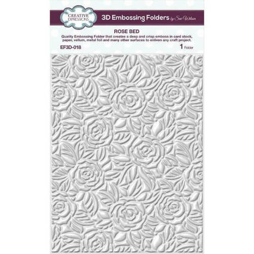 Creative Expressions 3D Embossing Folder 5.8"x7.5" - Rose Bed