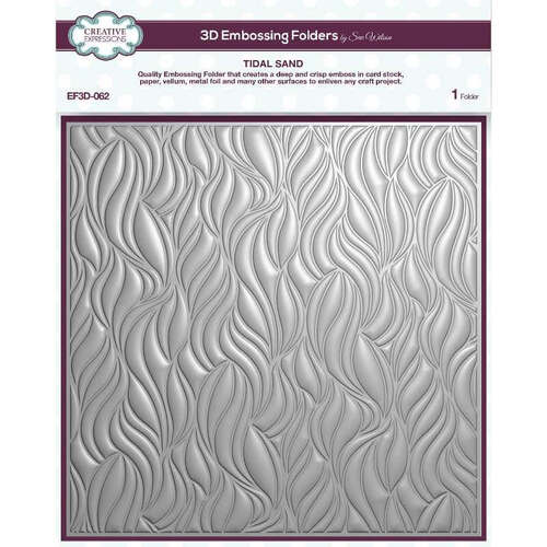 Creative Expressions 3D Embossing Folder 8"x8" - Tidal Sand