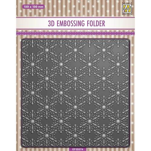 Nellie Snellen 3D Embossing Folder - Christmas Snowflakes EF3D074