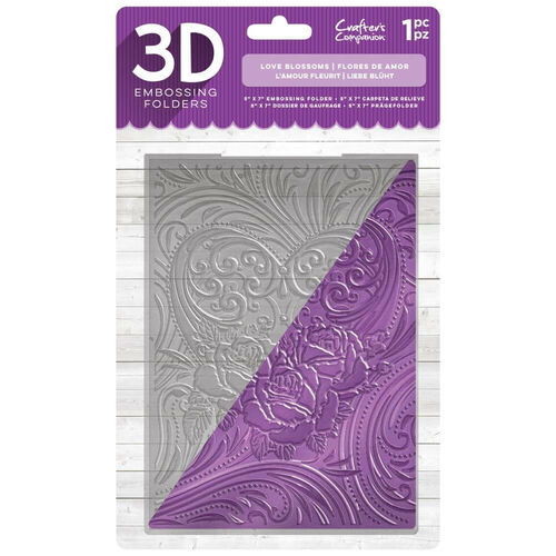 Crafter's Companion 3D Embossing Folder 5" x7" - Love Blossoms
