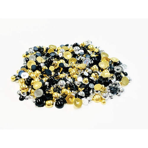 Gina K Designs Embellishment - Pearl Mix - Black Gold and Silver
