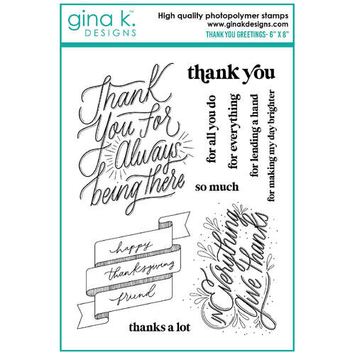 Gina K Designs Stamps - Thank You Greetings
