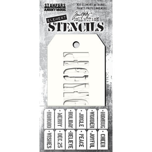 Tim Holtz Stampers Anonymous Element Stencil - Christmas EST003