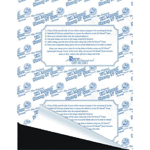 EZMount Thin Static Cling Mounting Foam - 8.5" x 11" For Stamps Already w/ Foam Pack of 10