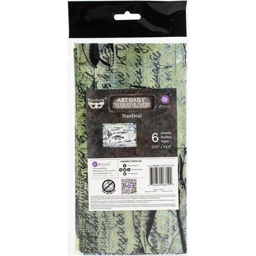 Finnabair Art Daily MIXED MEDIA TISSUE Paper 27.5"x19.7" 6/Pkg - Nautical