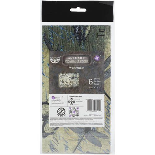 Finnabair Art Daily MIXED MEDIA TISSUE Paper 27.5"x19.7" 6/Pkg - Wilderness