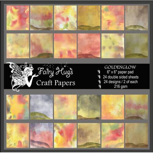 Fairy Hugs Paper Pad 6" x 6" - Goldenglow
