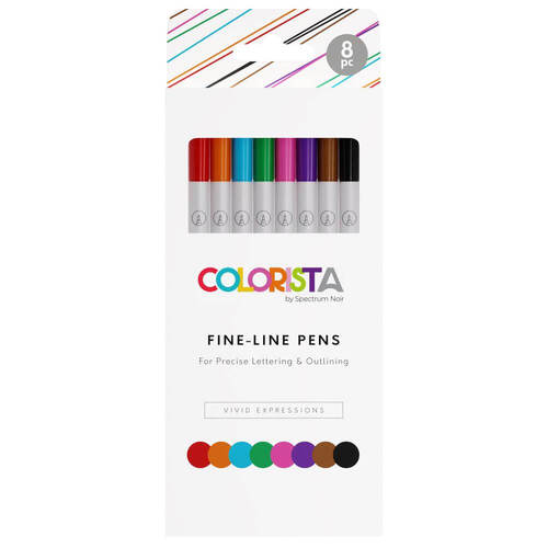 Spectrum Noir Colorista Fine-Line Pen 8/Pkg - Vivid Expressions