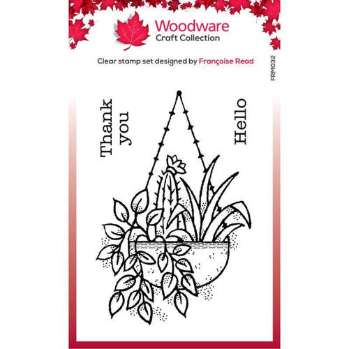 Woodware Clear Stamps Singles - Hanging Basket (3.8in x 2.6in)