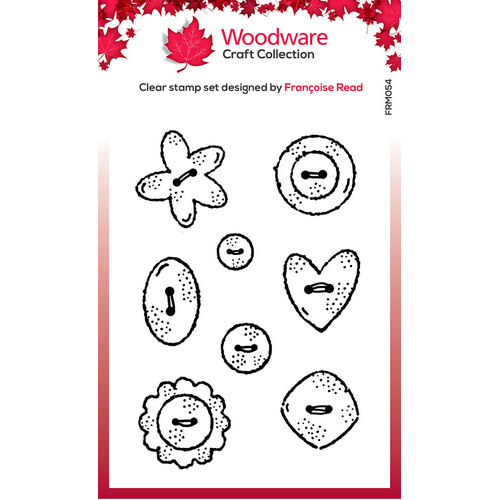 Woodware Clear Stamps Singles - Buttons (3in x 4in)