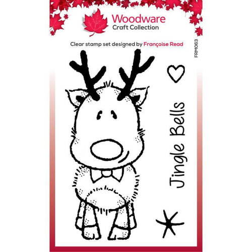 Woodware Clear Stamps Singles - Mini Rudolph (3in x 4in)