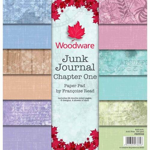 Woodware Paper Pad 8in x 8in - Junk Journal Chapter One (by Francoise Read)