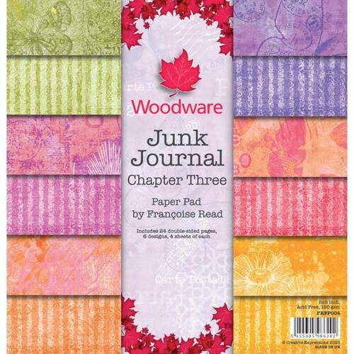 Woodware Paper Pad 8in x 8in - Junk Journal Chapter Three (by Francoise Read)