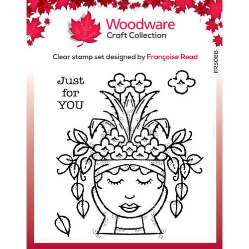 Woodware Clear Stamps Singles - Lady Planter (4in x 4in)