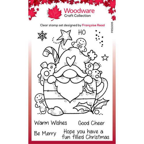 Woodware Clear Stamps Singles - Gnome Christmas Cup (4in x 6in)