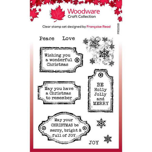 Woodware Clear Stamps Singles - Christmas Old Labels (4in x 6in)