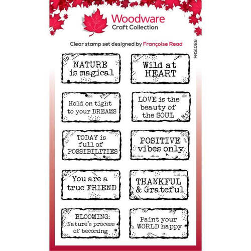 Woodware Clear Stamps - Distressed Labels (4in x 6in)