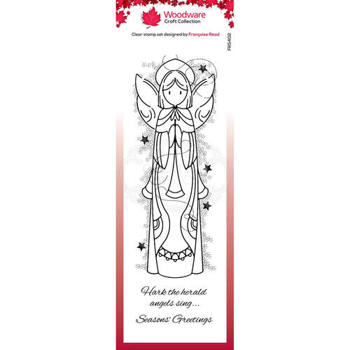 Woodware Clear Stamp Singles - Celestial Angel (8in x 2.6in)