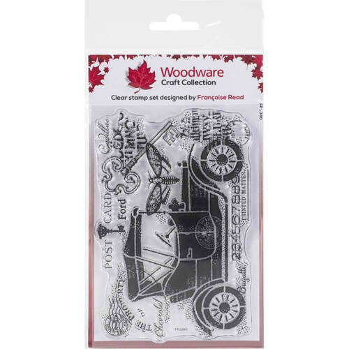 Woodware Clear Stamps 4"x6" - Vintage Car