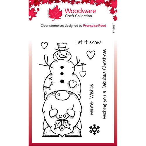 Woodware Clear Stamps 4"X6" - Snow Gnome