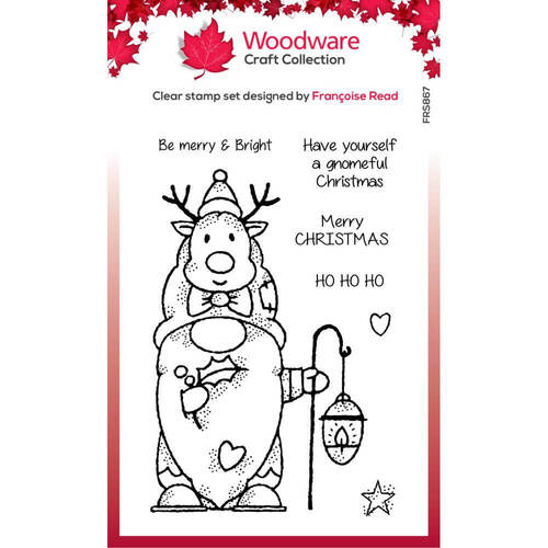Woodware Clear Stamps 4"X6" - Reindeer Gnome