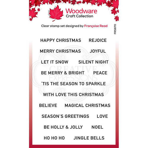 Woodware Clear Stamp Singles - Christmas Strips (4in x 6in)