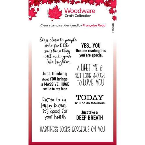 Woodware Clear Stamps Singles - Happy Motivation (4in x 6in)
